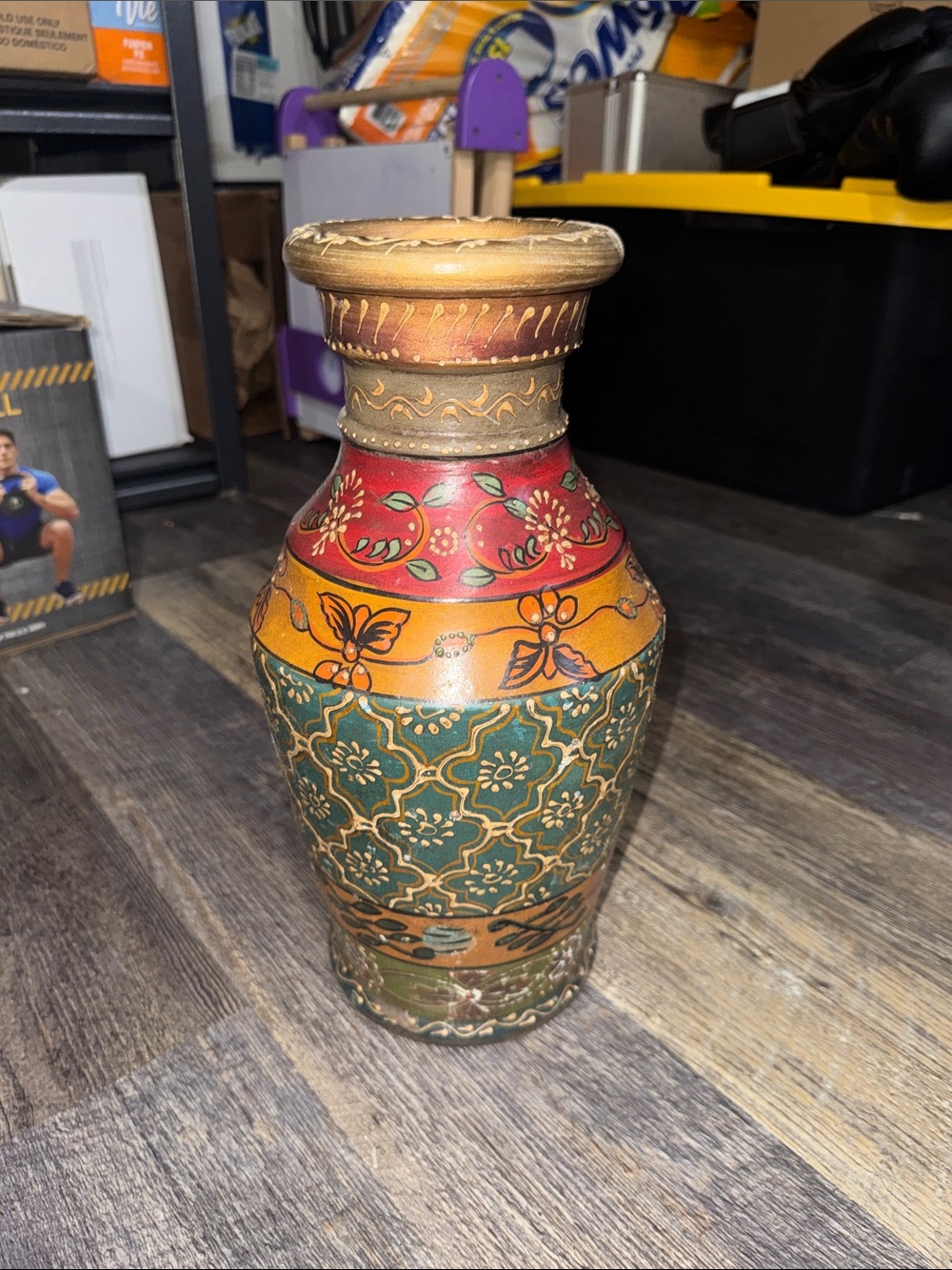 Hand-Painted Multicolor Decorative Vase - Home Accents - Picture 5 of 6